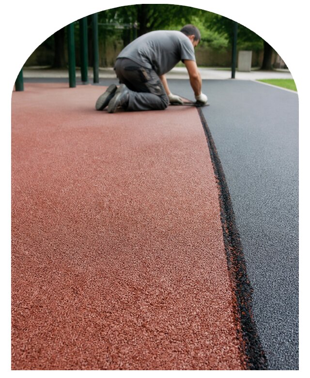 Резиновое покрытие в Туле по цене от 3152 руб. | Метпроект-Тул