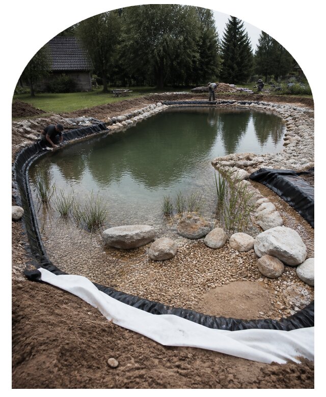 Строительство плавательного пруда под ключ в Туле